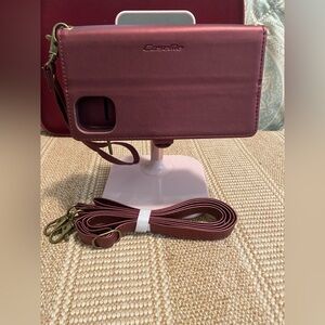 iphone 11 NWT Women's Burgundy Crossbody Wallet - CaseMe